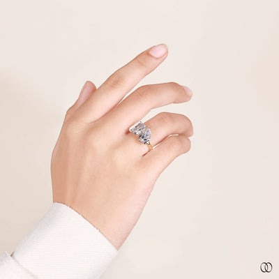 unique design ring yellow gold engagement ring
