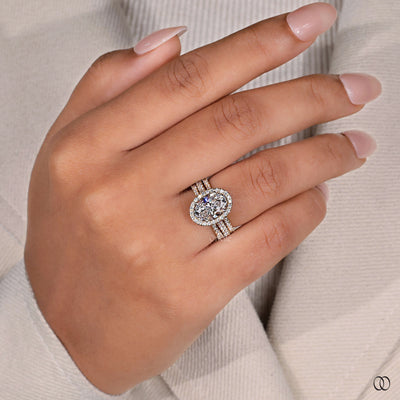 3 diamond ring yellow gold bridal set
