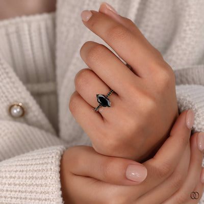 Unique setting ring with distinctive gemstone detailing  
