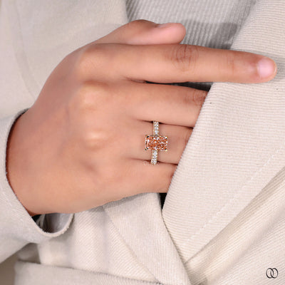 Tab style prong setting with a secure diamond design
