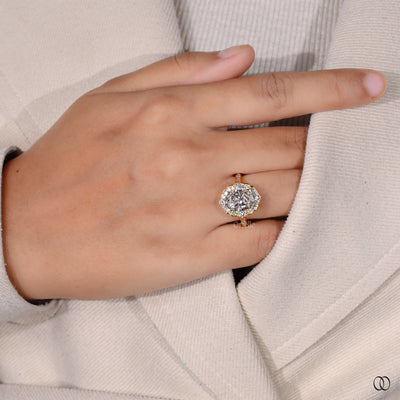 Yellow gold engagement rings with elegant diamond settings
