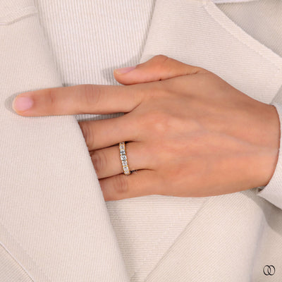 lab grown diamond band 14k gold wedding
