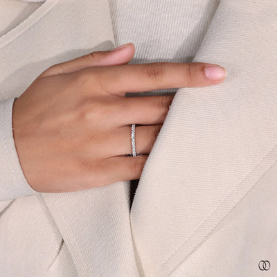 lab grown diamond ring eternity wedding band
