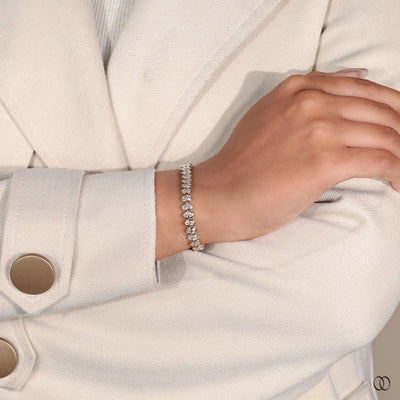 designer style bracelet oval diamond tennis
