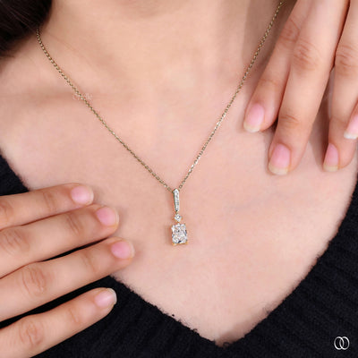 lab grown diamond pendant princess cut
