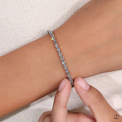 tennis diamond bracelet east west oval design
