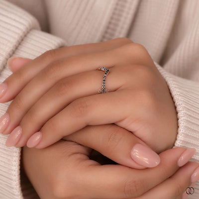 14k Gold Round Cut Curved Style Rose Gold Wedding Band