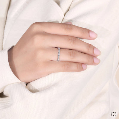 white gold half eternity diamond wedding band
