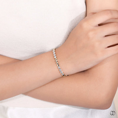 lab grown diamond bracelet yellow gold chain
