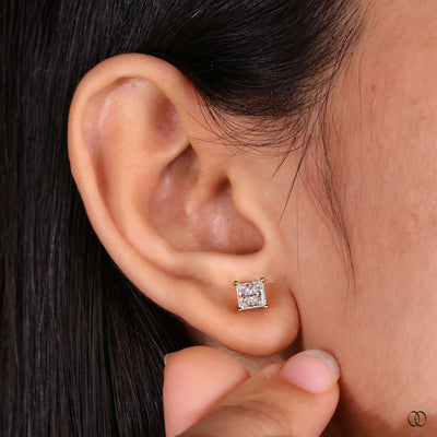 lab grown diamond earrings princess cut
