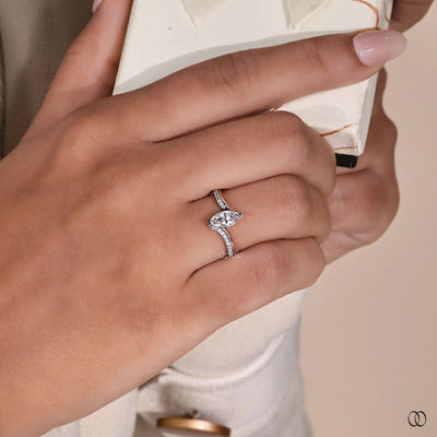 Handmade ring with delicate detailing and an elegant diamond setting

