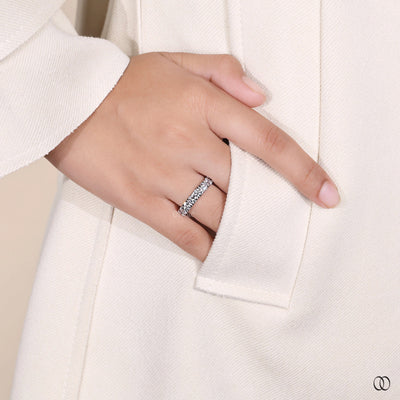 eternity wedding band round brilliant diamonds
