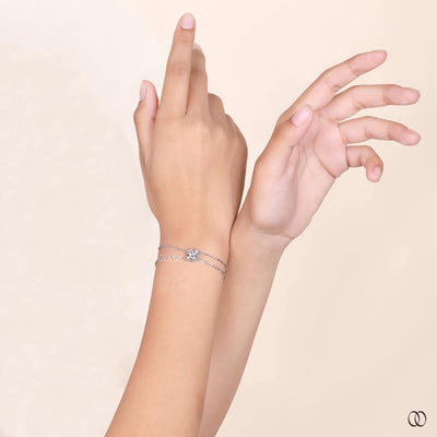 lab grown diamond bracelet white gold chain
