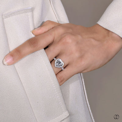 Handmade ring with delicate craftsmanship and diamond accents