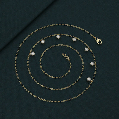 Designer moissanite promise pendant with seven stones
