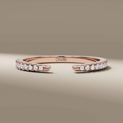 Designer open gap band with sparkling round diamonds
