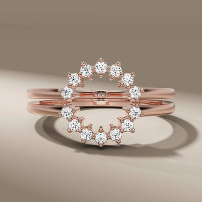Unique round halo design ring crafted in yellow gold finish
