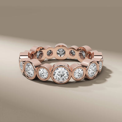 unique design baguette bar setting eternity diamond band
