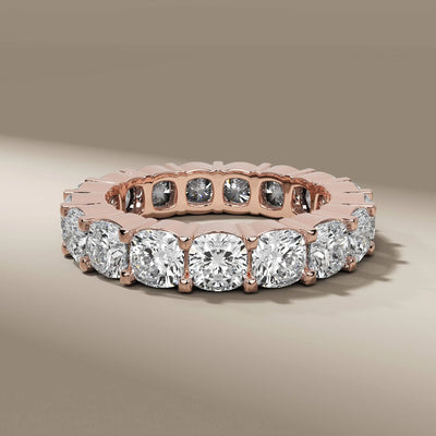 designer cushion full eternity band with lab grown diamonds

