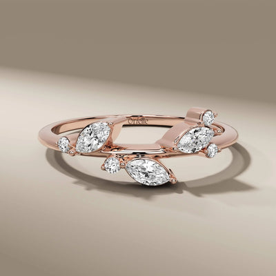 lab grown diamond ring in east west marquise engagement look
