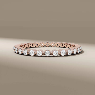 handmade micro pave round diamond wedding band
