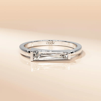 Handmade east west setting ring crafted with fine detail

