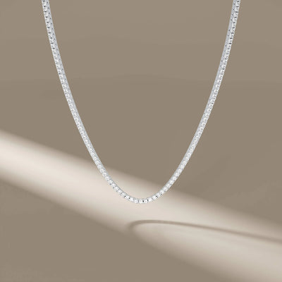 designer tennis necklace featuring lab grown diamonds
