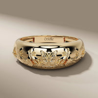 Vintage Inspired Filigree Engagement Ring With Butterfly Engraved
