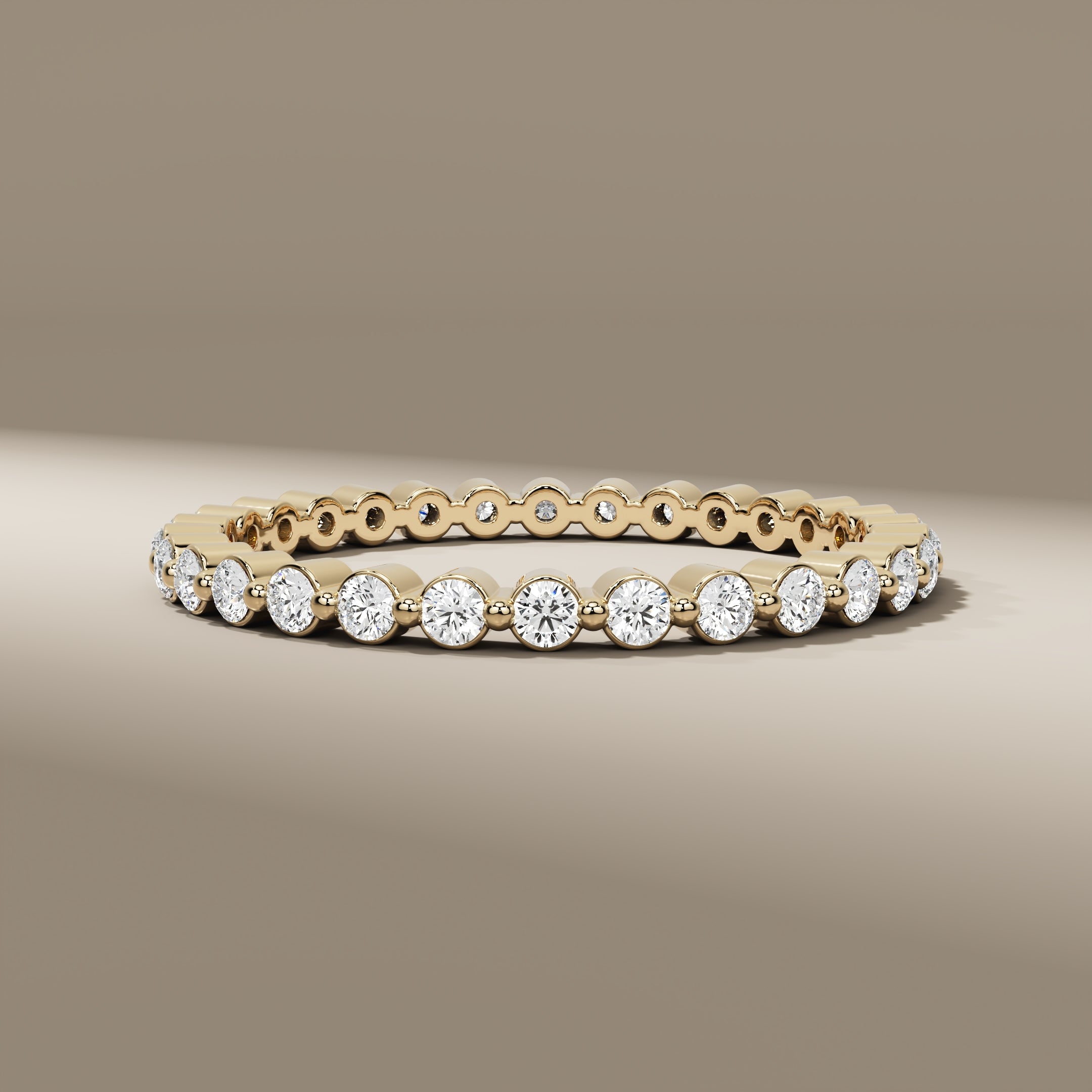14K Yellow Gold 0.42 TCW Lab Grown Diamond Slim Eternity Band 