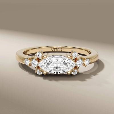 marquise diamond ring in vintage art deco engagement style
