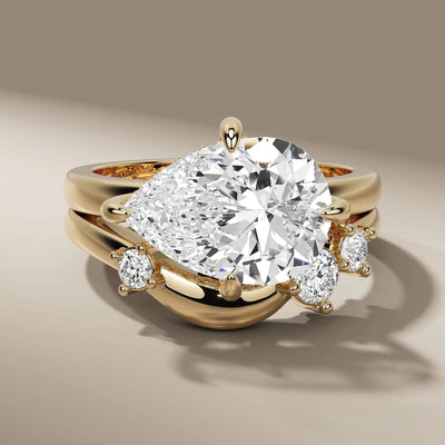 pear cut diamond engagement ring in elegant prong setting

