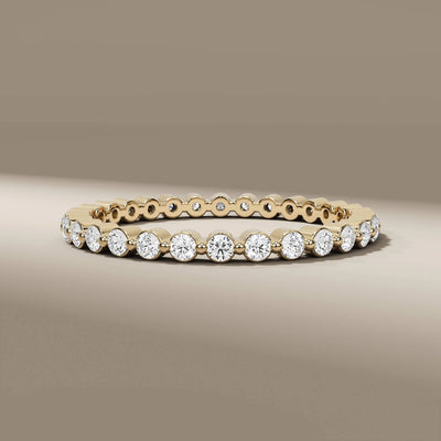 micro pave round diamond full eternity wedding band
