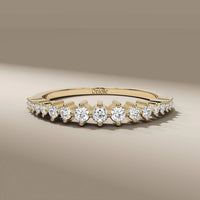 Dainty Half Eternity Round Diamond Wedding Band