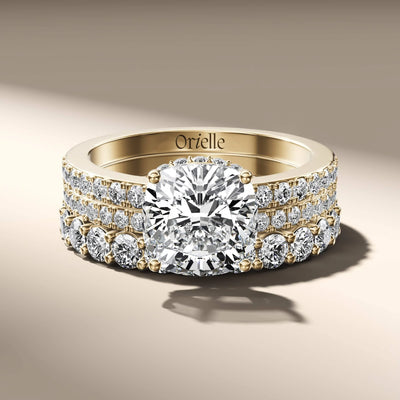 cushion cut diamond ring in 4 prong design for elegant bridal look
