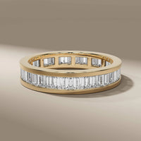 Channel Set Baguette Diamond Full Eternity Wedding Band