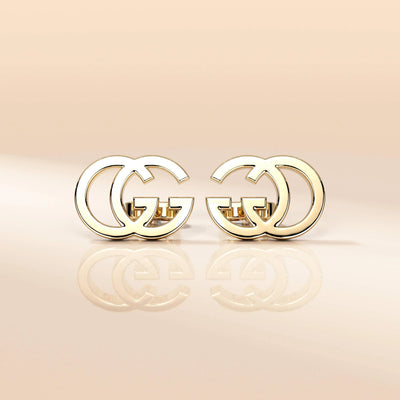 double g earrings styled with iconic interlocking design
