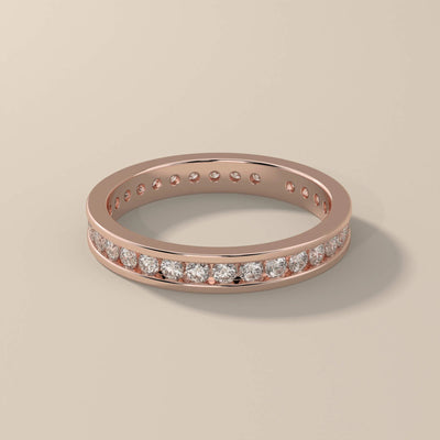 elegant full eternity round diamond channel set band

