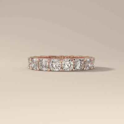 Full Eternity Yellow Gold Cushion Wedding Band
