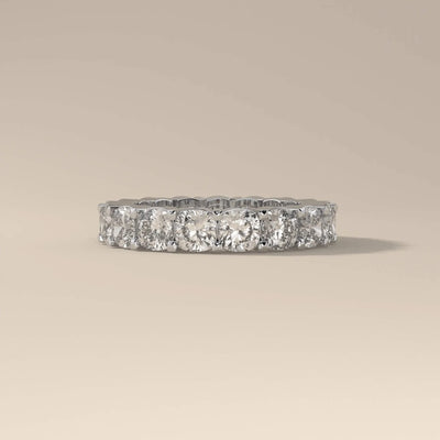 Full Eternity Yellow Gold Cushion Wedding Band