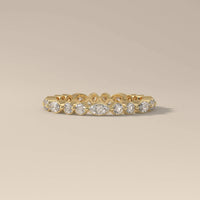 Marquise and Round Cut Wedding Band With Bezel Set