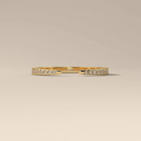 Round Cut Handmade Open Gap Wedding Band