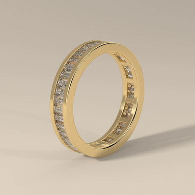 Unique design full eternity band with moissanite sparkle
