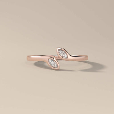 Handmade open band wedding ring with fine craftsmanship
