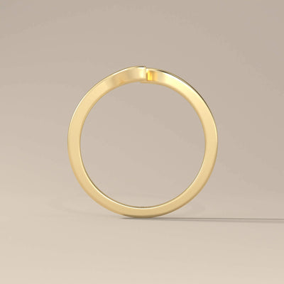 Yellow gold open band with a modern minimalist style
