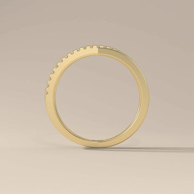 Handmade infinity band with brilliant round stones
