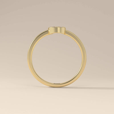 Handmade moon style wedding band with elegant curves

