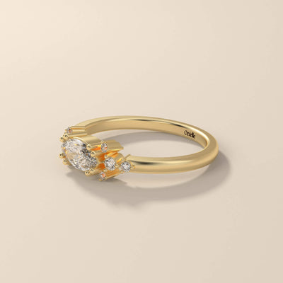 East west marquise engagement ring with modern style
