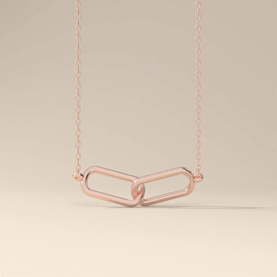 Delicate gold link necklace handcrafted design

