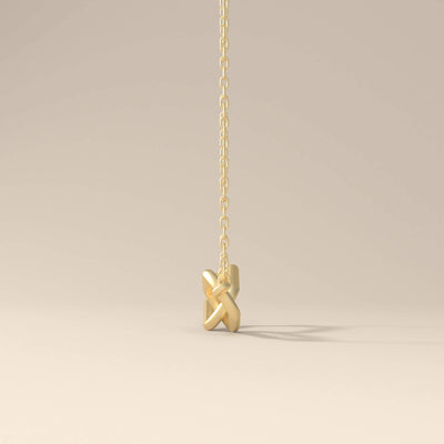 Unique gold link pendant necklace minimalist style
