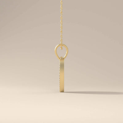 Dainty chain heart pendant with halo sparkle
